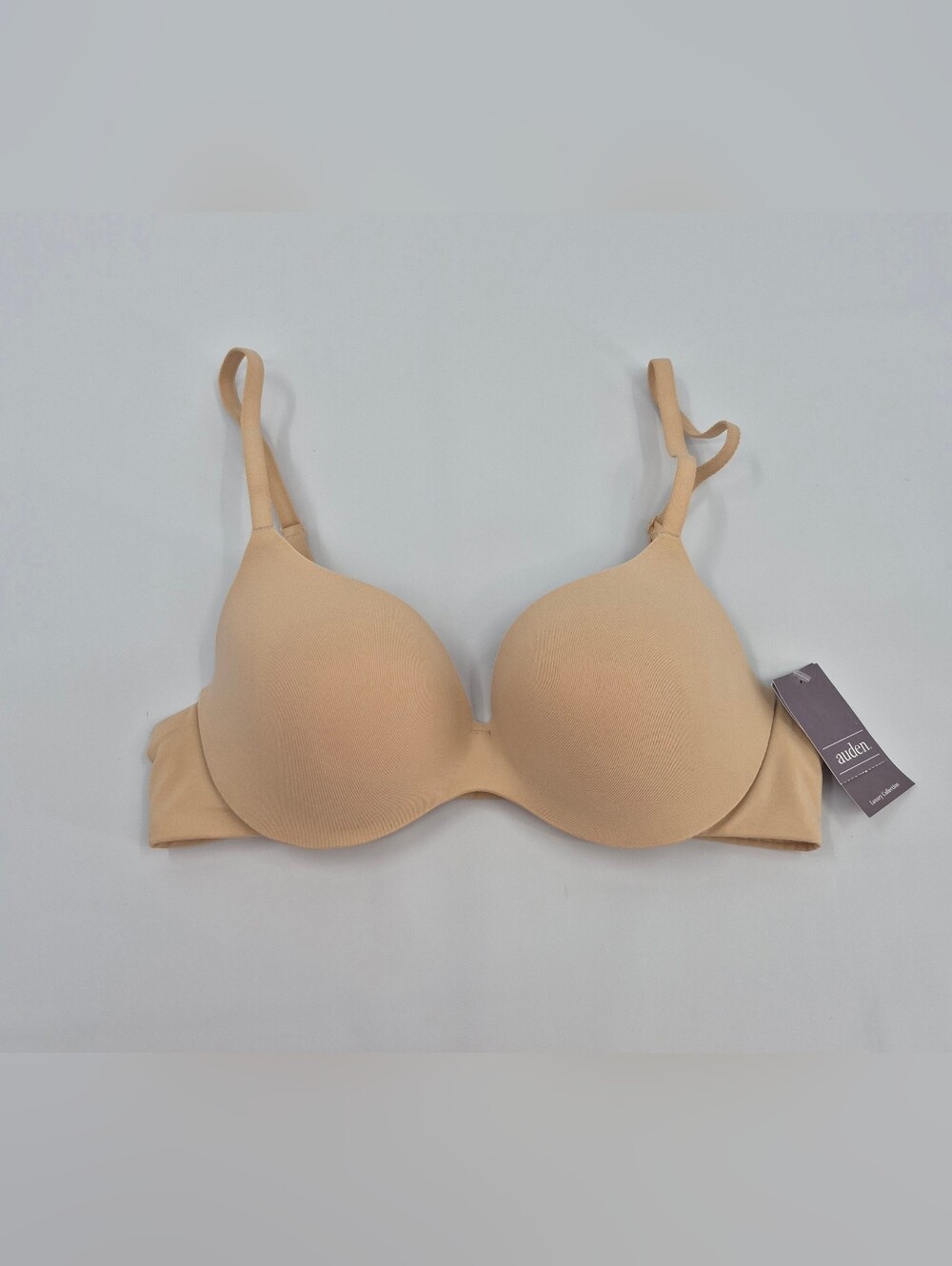 NWT Auden Luxe Stretch Comfort Wire Demi Coverage Bra SZ 36A Pearl Tan